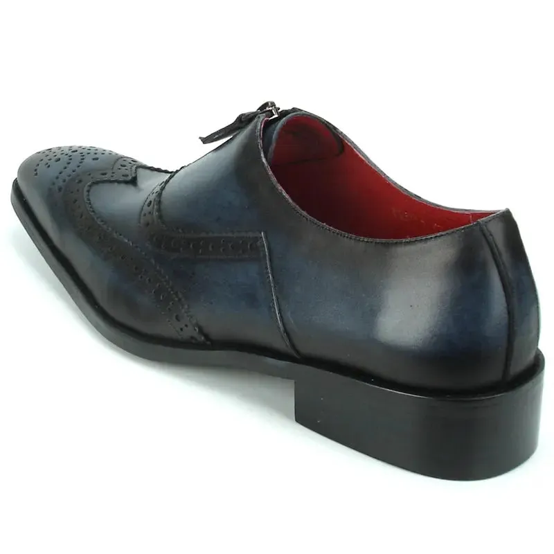 Fiesso FI-8714 Black Encore Slip on Loafers
