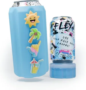 FITY Flex - Premium 2-in-1 Can Cooler for 12oz & 16oz Cans – Soft, Lightweight EVA Sleeve – Shoe Charm Compatible, Grippy Feel   Freezable Insert (Frost)