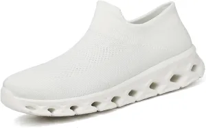 FLARUT Women's Walking Shoes Cushioning Loafer Sneakers Slip on Lightweight Mesh Sock Shoes