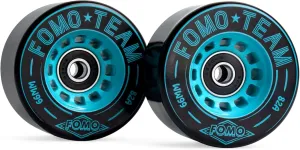 FOMOTEAM Roller Speed Skate Wheels Racing Wheels Outdoor or Indoor 66mm38mm with ABEC-9 Bearings Installed 82A (Set of 8)