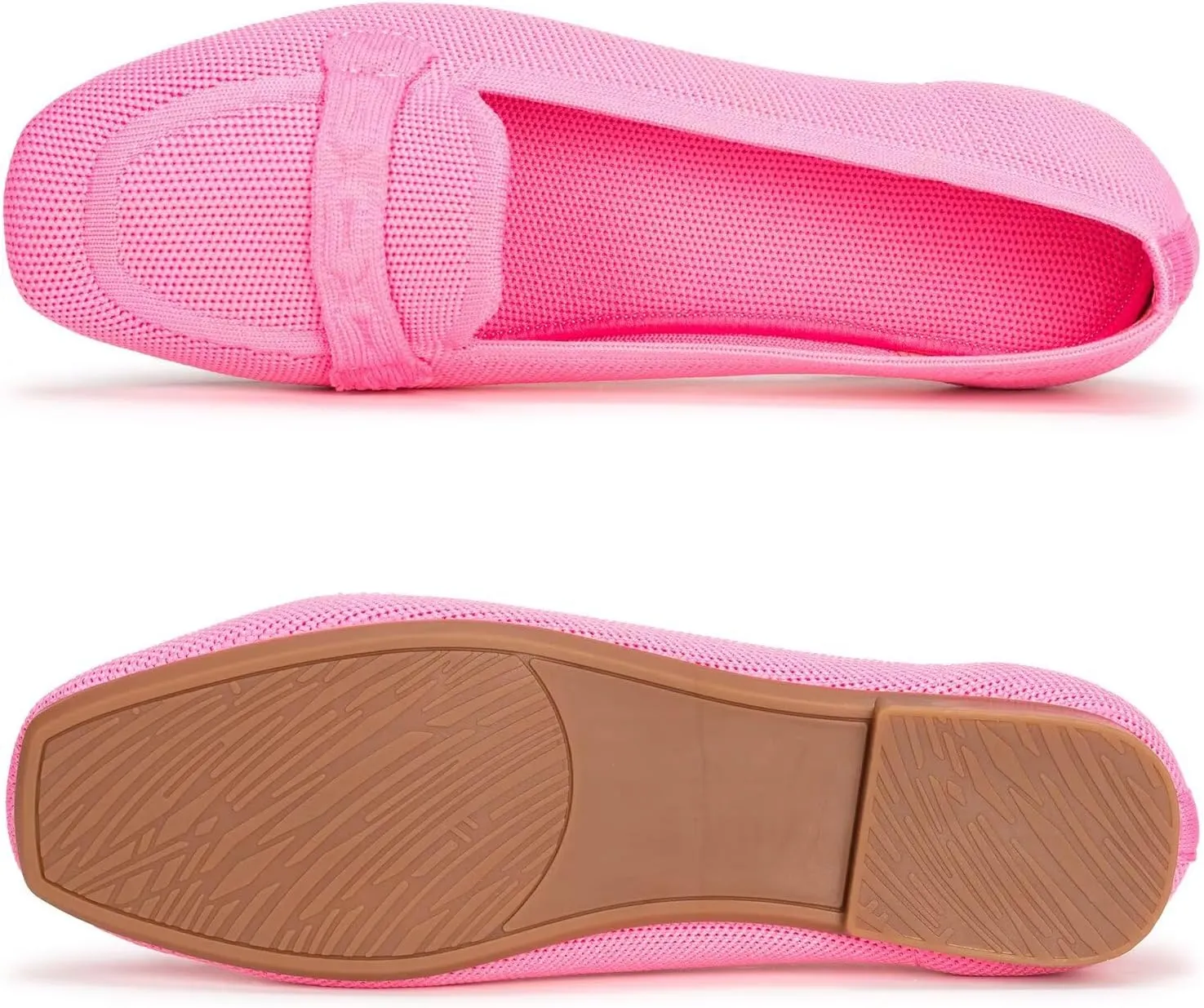 Frank Mully Women's Loafer Flats Square Toe Comfortable Office Work Shoes, Cute Penny Loafer Slip On Walking Driving Shoes