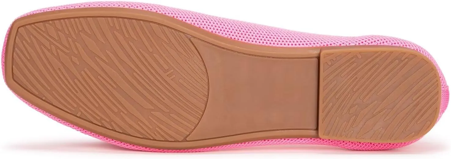 Frank Mully Women's Loafer Flats Square Toe Comfortable Office Work Shoes, Cute Penny Loafer Slip On Walking Driving Shoes