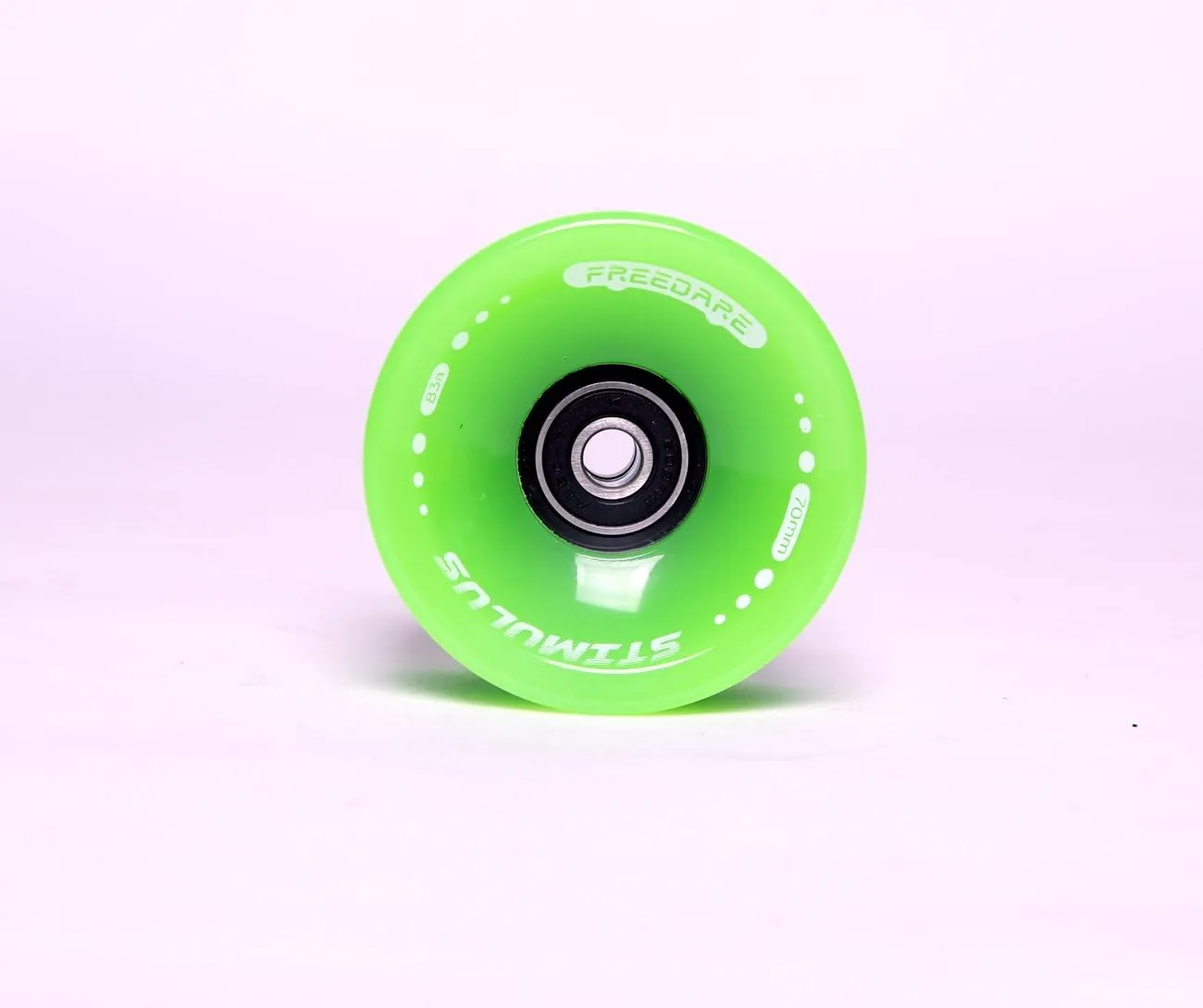 FREEDARE 70mm Longboard Wheels with ABEC-7 Bearings and Spacers(Set of 4)