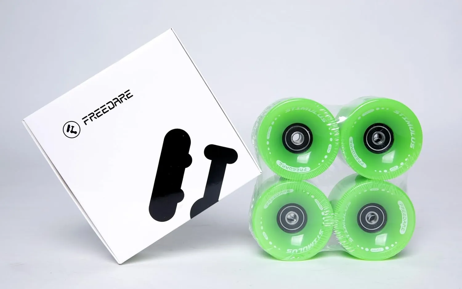 FREEDARE 70mm Longboard Wheels with ABEC-7 Bearings and Spacers(Set of 4)