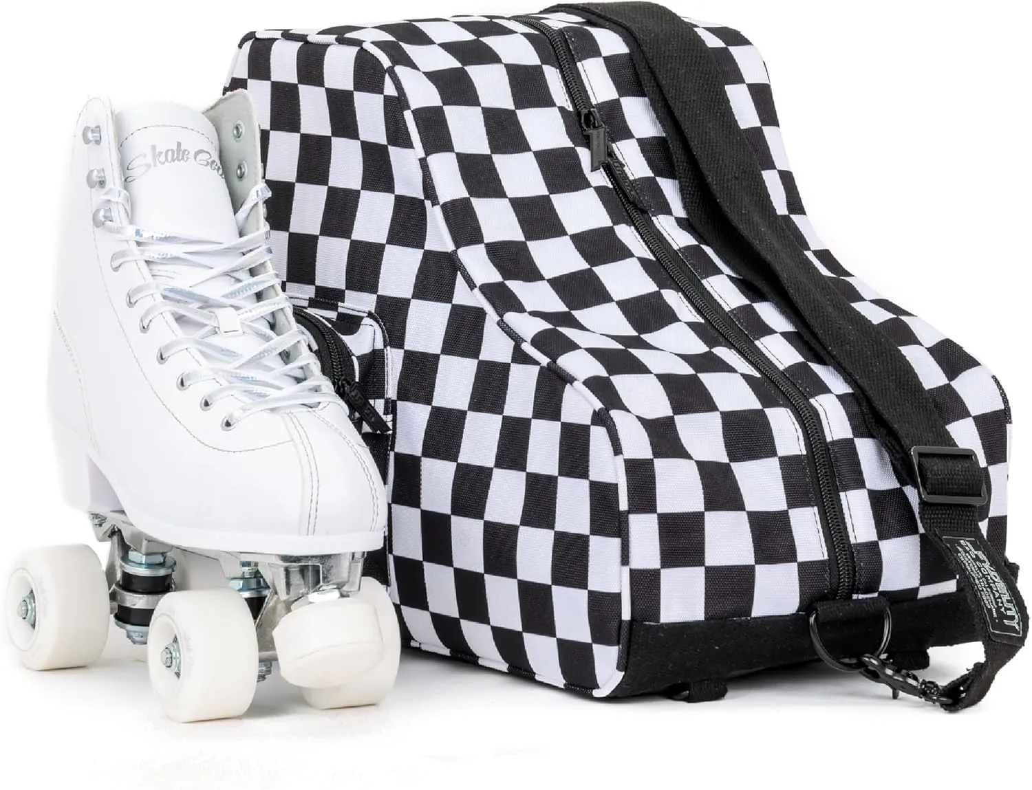 Fydelity- Retro Cute Roller Skate Bag for Women, Converts into Roller Skates Backpack –Heavy Duty Roller Skating Bag Fits Mens Ice Skate, Boys Inline Skates, Girls Figure Skates