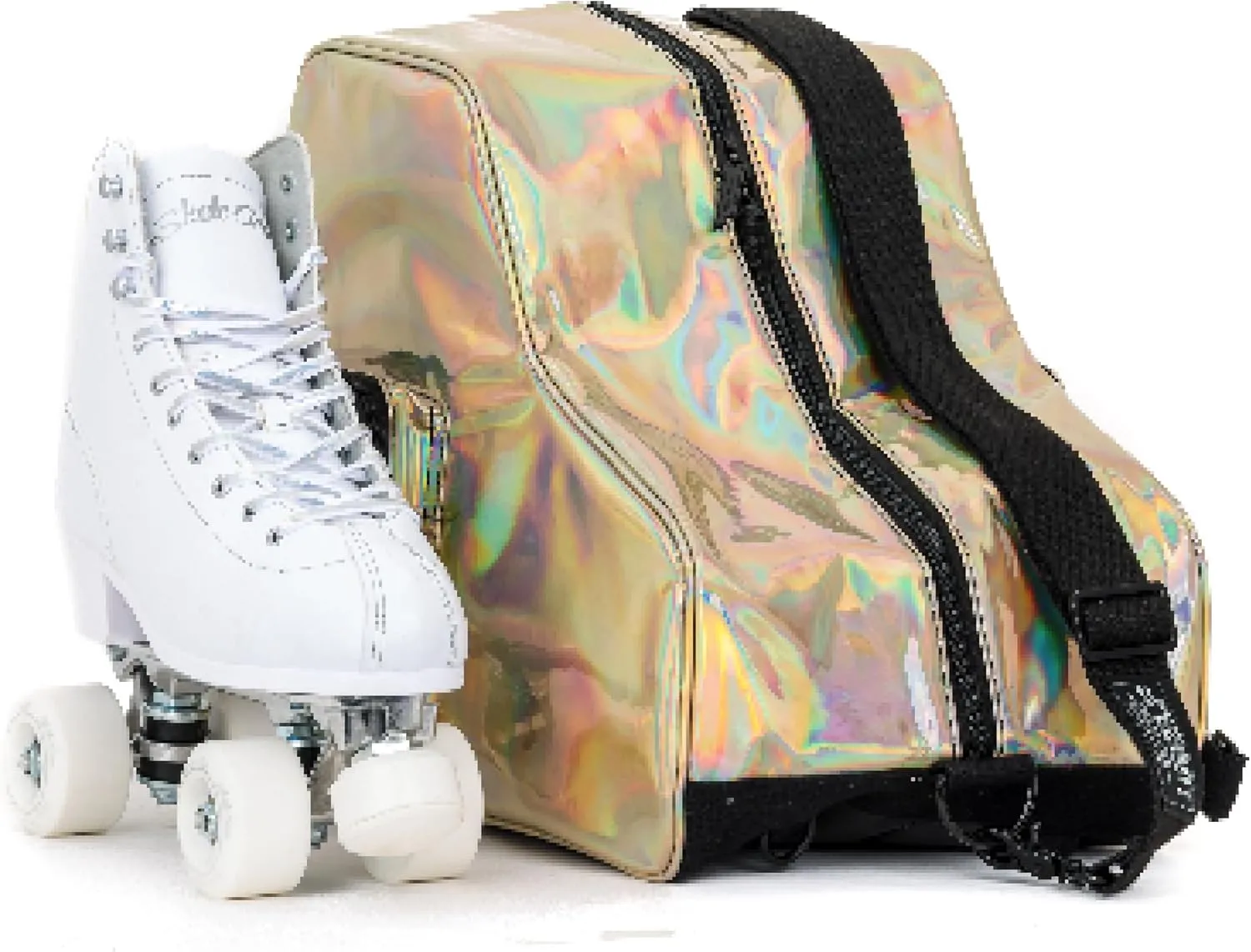 Fydelity- Retro Cute Roller Skate Bag for Women, Converts into Roller Skates Backpack –Heavy Duty Roller Skating Bag Fits Mens Ice Skate, Boys Inline Skates, Girls Figure Skates
