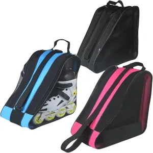 Gooyule Roller Skate Bag - Adjustable Shoulder Strap Ice Skate Bag for Girls, Boys & Adults - Large Capacity Fits Quad, Inline & Most Roller Skating Accessories
