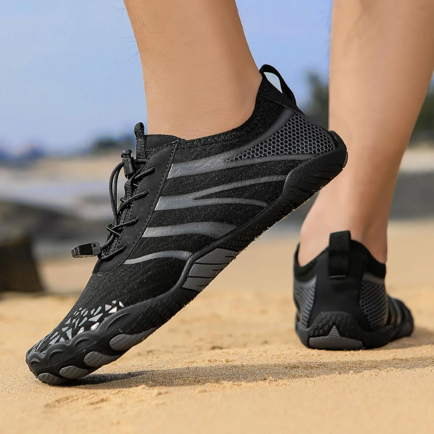 Grounded Footwear for Women Men Lightweight Breathable Non-Slip Athletic Footwear,Wide Toe & Non-Slip Barefoot Shoes Swimming Surf Hiking Walking Quick Dry Water Shoes.Outdoor Casual Comfort Wear