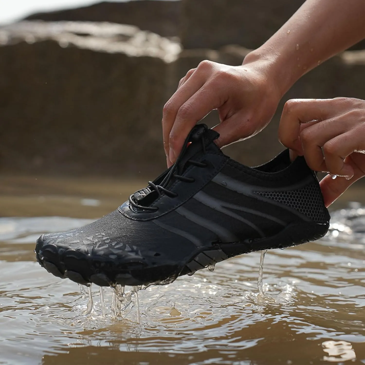 Grounded Footwear for Women Men Lightweight Breathable Non-Slip Athletic Footwear,Wide Toe & Non-Slip Barefoot Shoes Swimming Surf Hiking Walking Quick Dry Water Shoes.Outdoor Casual Comfort Wear