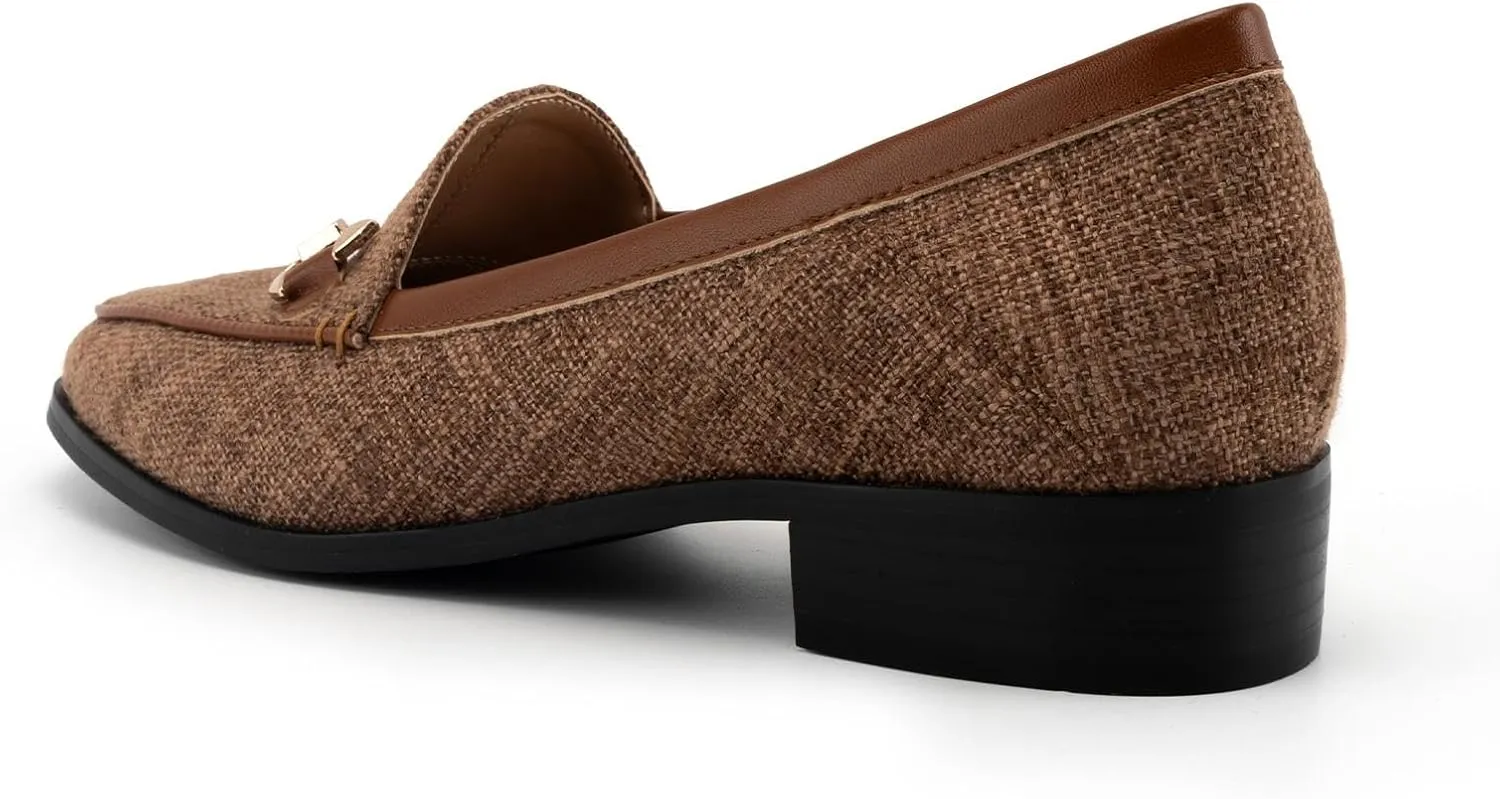 heelchic Women's Penny Loafers, Flats Loafer Low Heel for Women Comfortable, Slip On Driving Boat Shoes, Dressy Business Casual Shoes