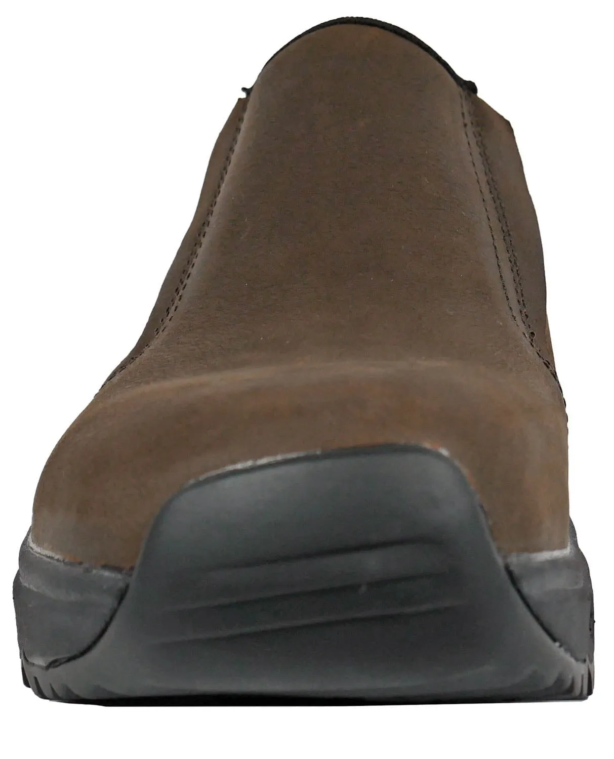 Hoss Boots Mens McKee Slip On Soft Toe Brown Leather Work Shoes