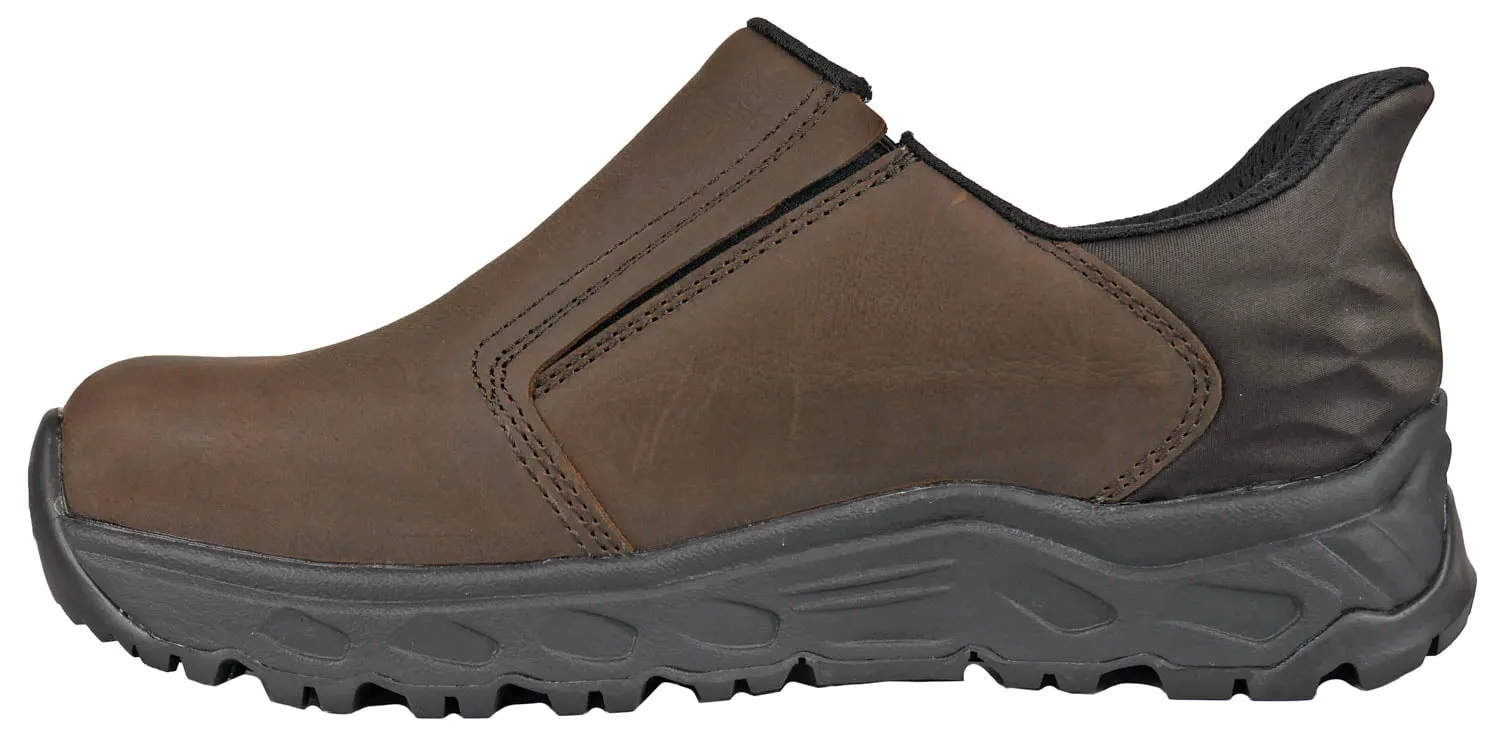 Hoss Boots Mens McKee Slip On Soft Toe Brown Leather Work Shoes