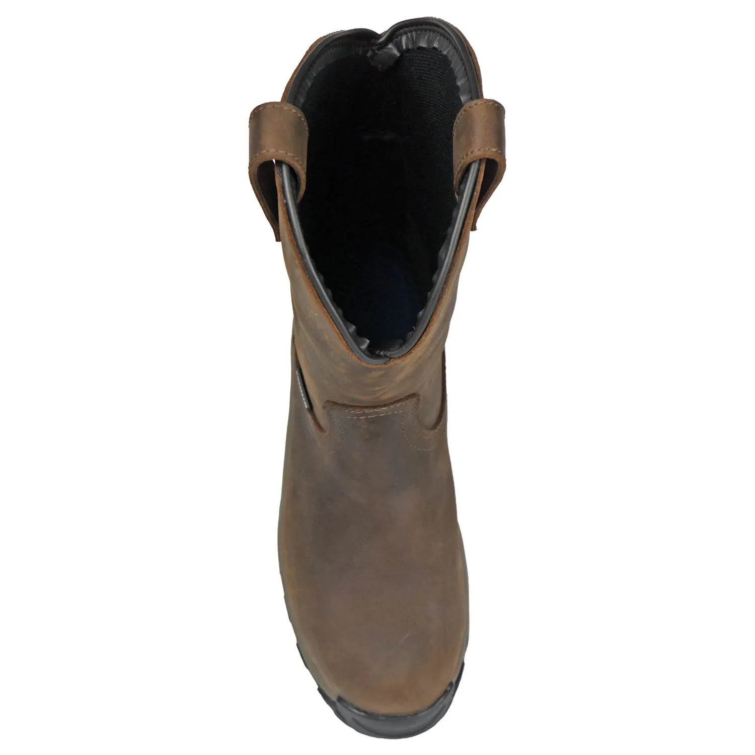 Hoss Boots Mens Recon 11in Wellington CT WP Brown Leather Work Boots