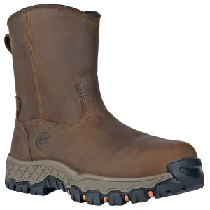 Hoss Boots Mens Recon 8in Side Zip CT Brown Leather Work Boots