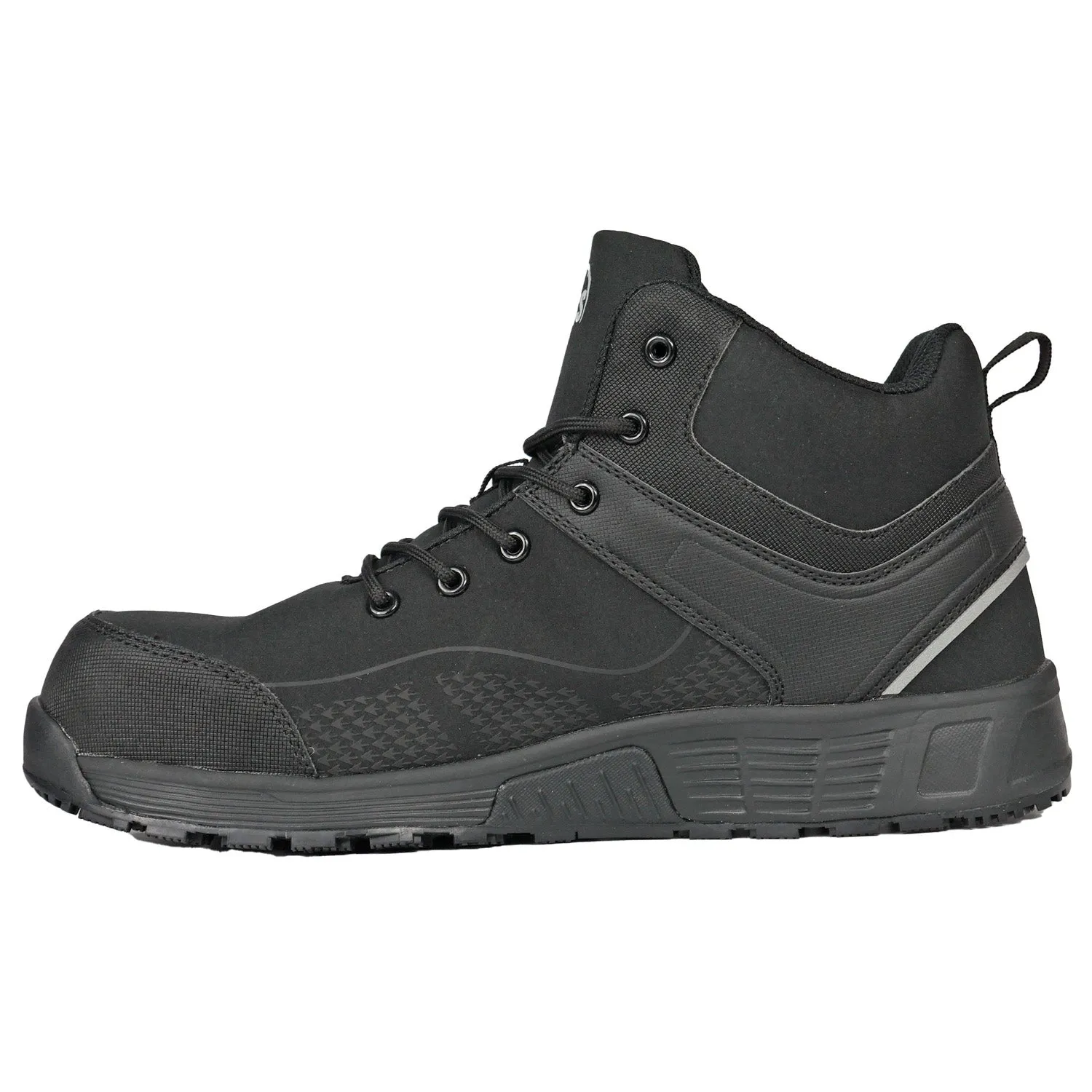 Hoss Boots Womens Wheeler High Composite toe Black Textile Work Boots