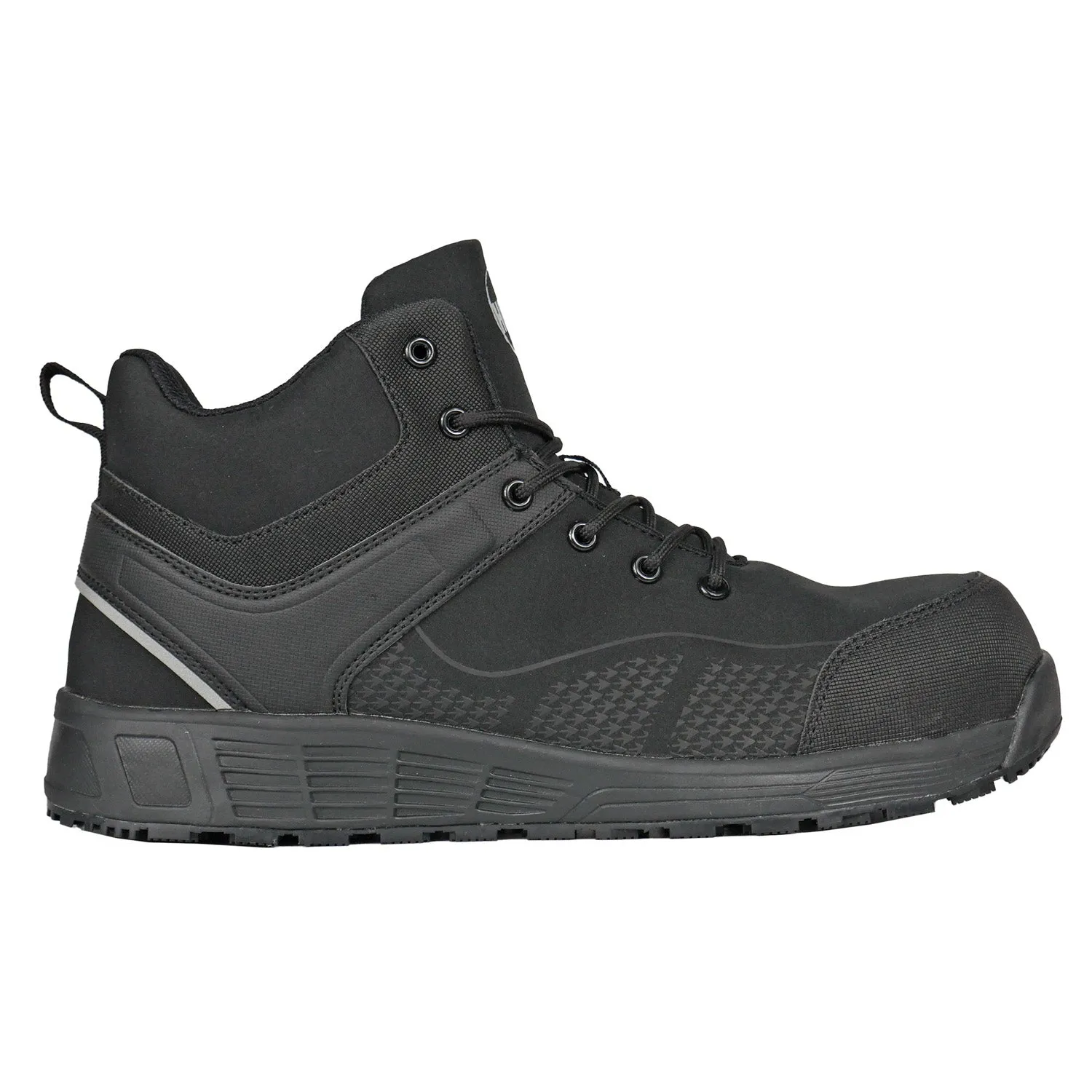 Hoss Boots Womens Wheeler High Composite toe Black Textile Work Boots