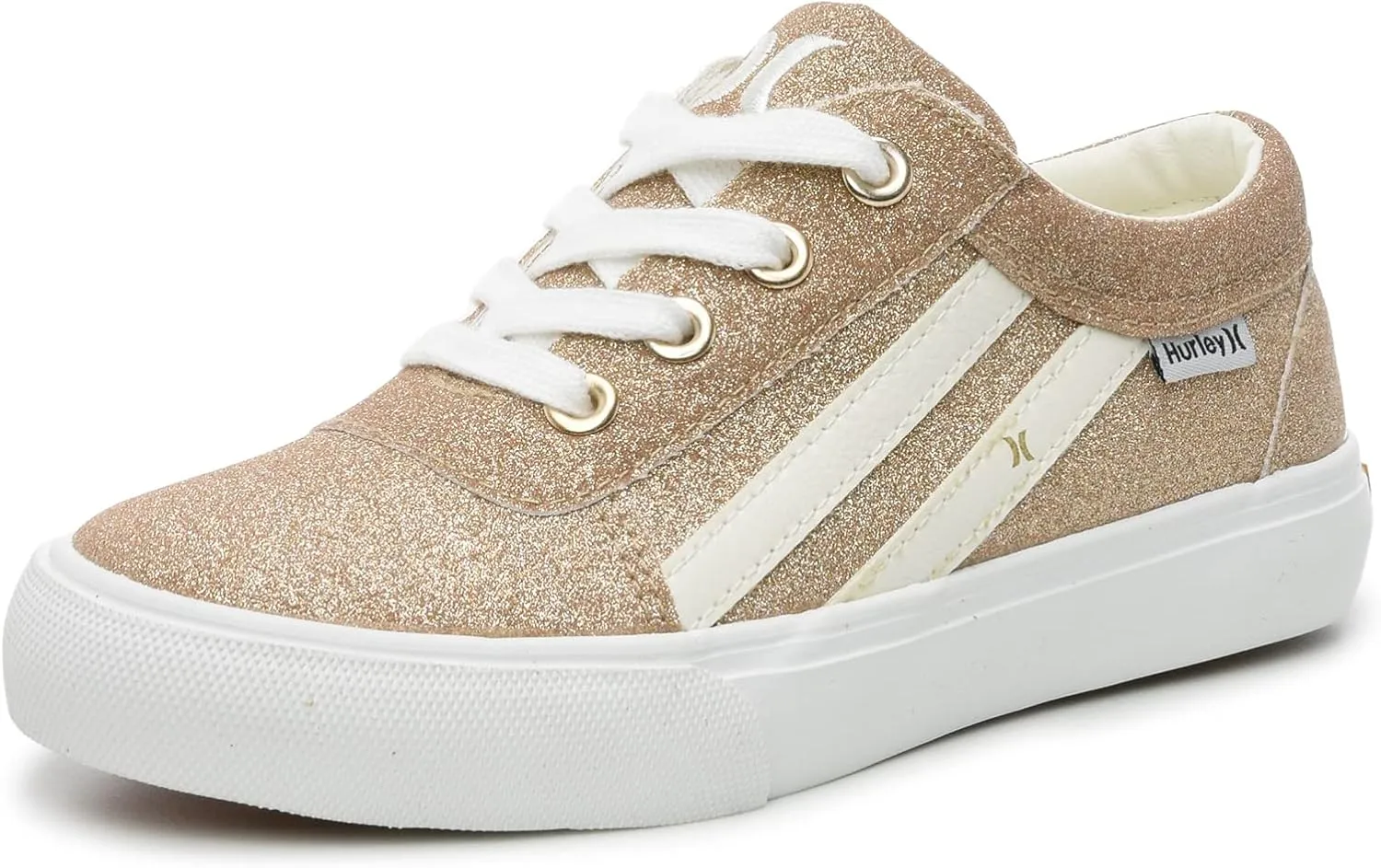 Hurley Boardy Kids Lace Up Canvas Sneakers – Low Cut Skateboarding Shoes for Kids, Sports Shoes for Boys and Girls