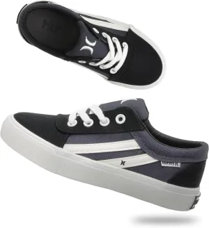 Hurley Boardy Kids Lace Up Canvas Sneakers – Low Cut Skateboarding Shoes for Kids, Sports Shoes for Boys and Girls