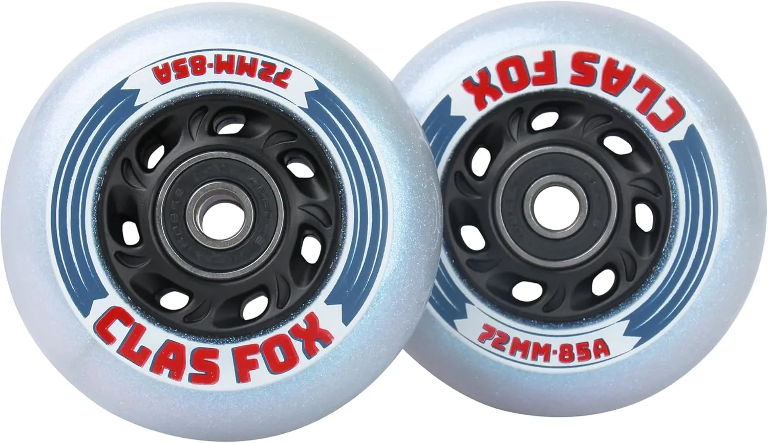 Inline Skate Replacement Wheels With Wheels Bag 72mm/76mm with Bearings ABEC-9 and Floating Spacers for Blades Roller Hockey Skates, 85A Indoor & Outdoor (8-Pack) (72MM)