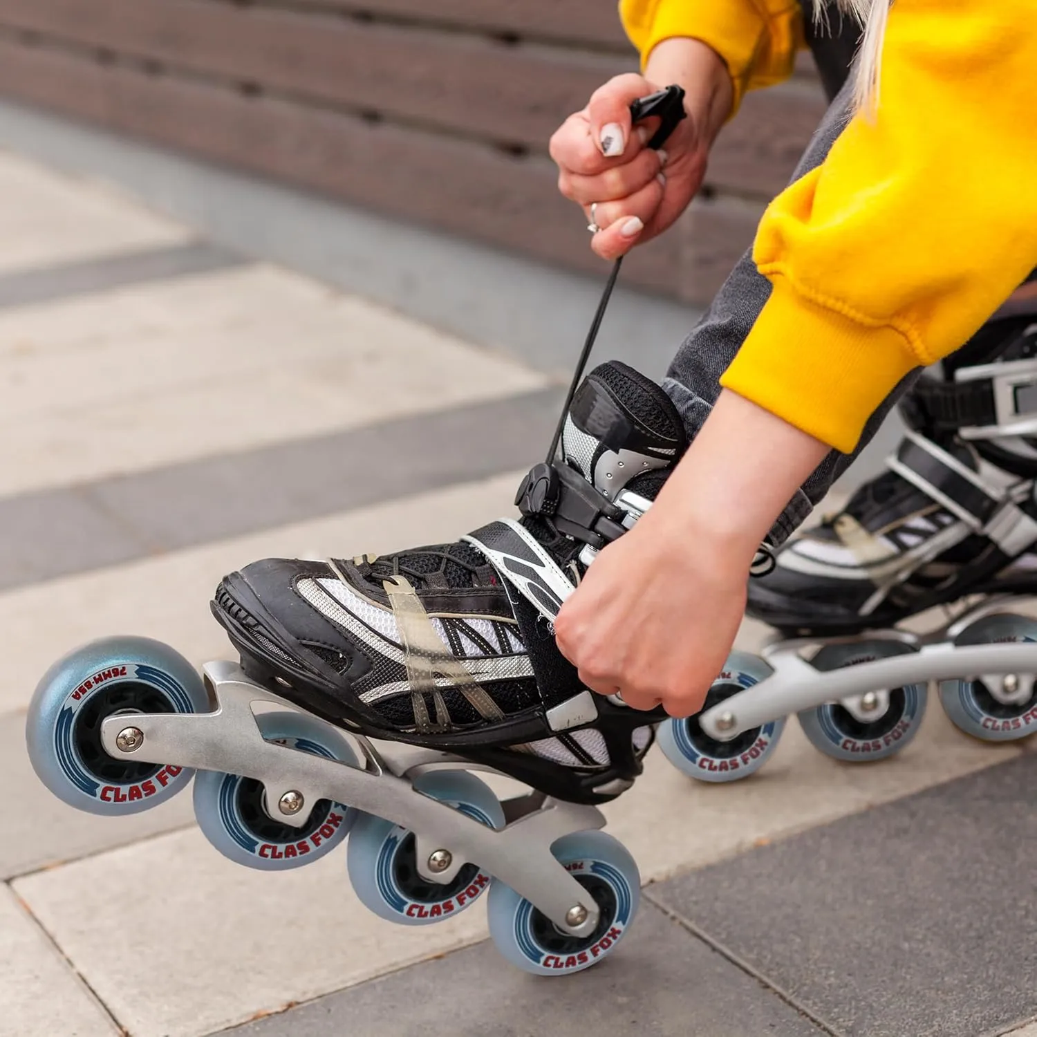 Inline Skate Replacement Wheels With Wheels Bag 72mm/76mm with Bearings ABEC-9 and Floating Spacers for Blades Roller Hockey Skates, 85A Indoor & Outdoor (8-Pack) (72MM)