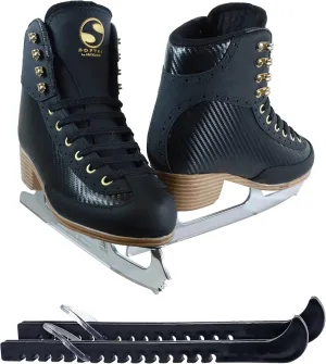 Jackson Ultima Softec Elite/Nova Figure Ice Skates for Women/Girls with Mark-II Blades Bundle with Skate Guards, Just Launched 2023