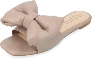 Journee Collection Womens FAYRE Square toe Faux Leather Flatform Sandals