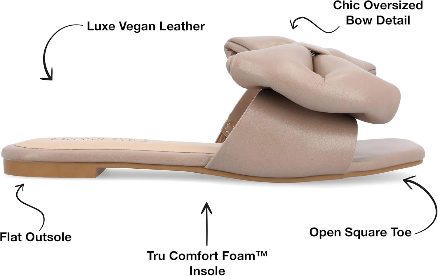 Journee Collection Womens FAYRE Square toe Faux Leather Flatform Sandals