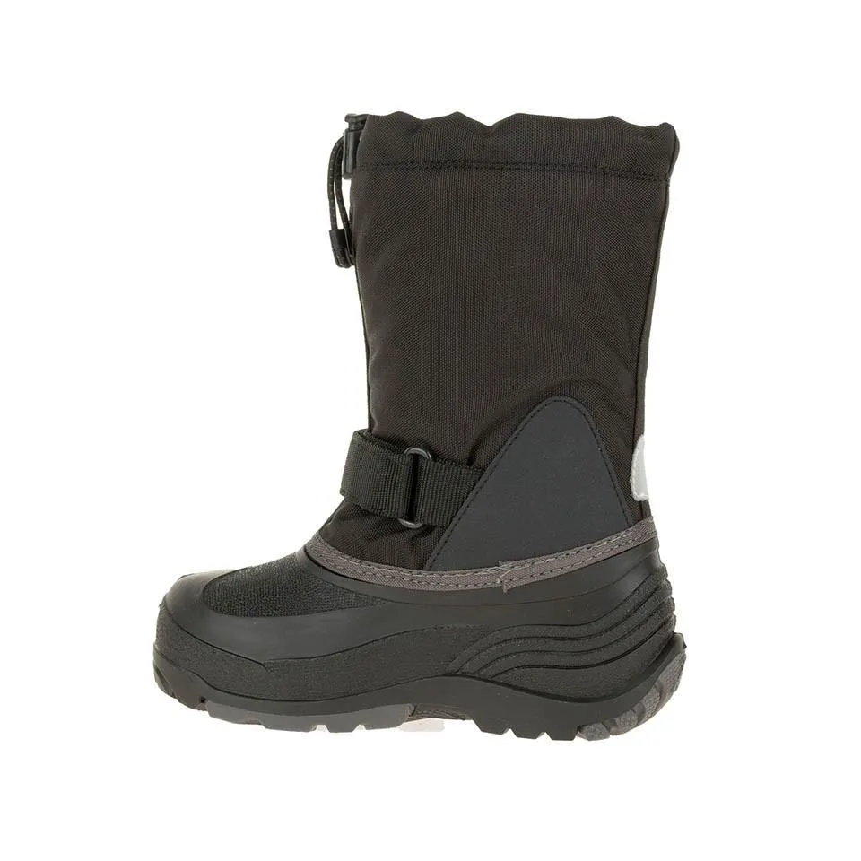 Kamik Boy's Waterbug5 Waterproof Boot Black/Grey (Sizes 1-7)