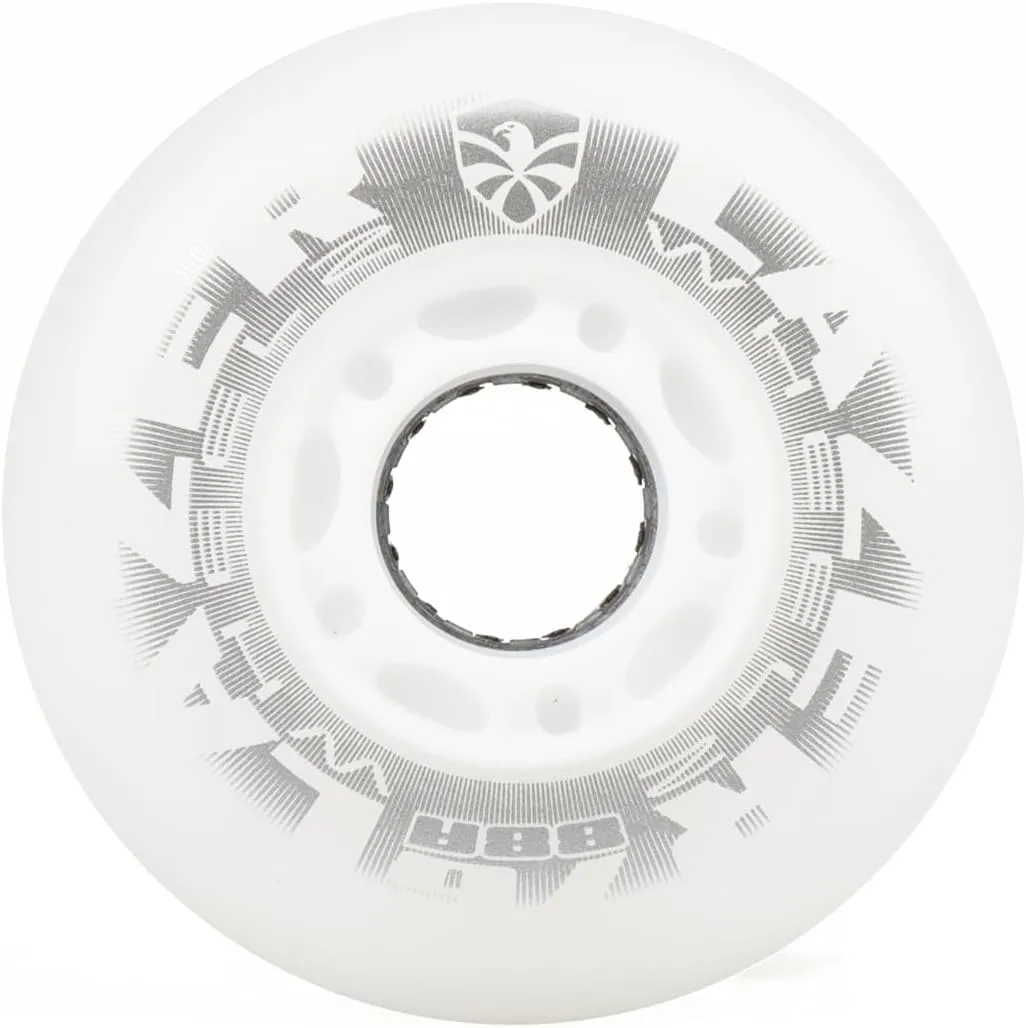 Lazer Wheelz - Light Up Skate Wheels, Led Inline Skate Accessories, Inline Skate Replacement Wheels, 76mm Inline Skate Wheels, White, Pack of 8
