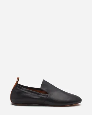 LEATHER BALLERINA LOAFERS