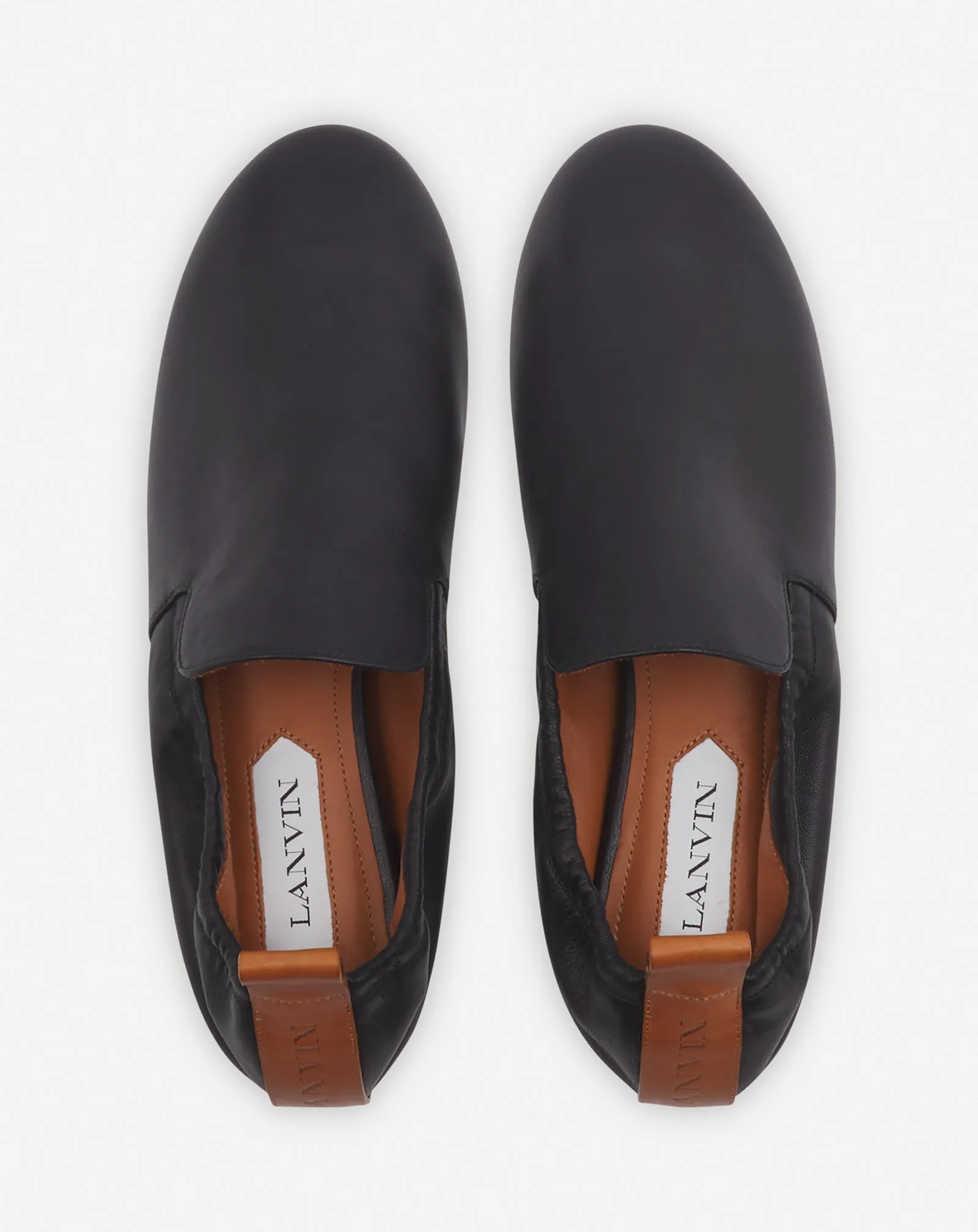 LEATHER BALLERINA LOAFERS
