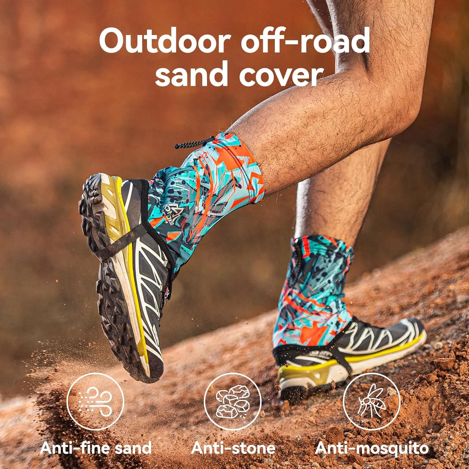 likloks Low Gaiters for Hiking, Trail Running & Outdoor Adventures – Lightweight, Breathable & Adjustable – Shields Against Dust, Snow & Debris