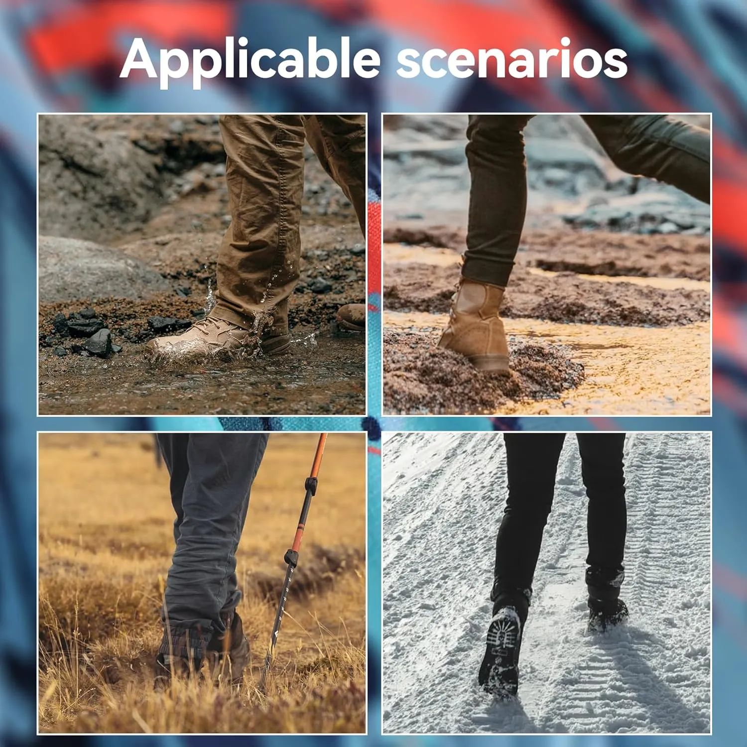 likloks Low Gaiters for Hiking, Trail Running & Outdoor Adventures – Lightweight, Breathable & Adjustable – Shields Against Dust, Snow & Debris