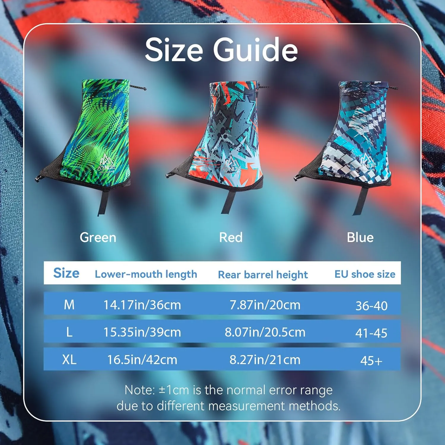likloks Low Gaiters for Hiking, Trail Running & Outdoor Adventures – Lightweight, Breathable & Adjustable – Shields Against Dust, Snow & Debris