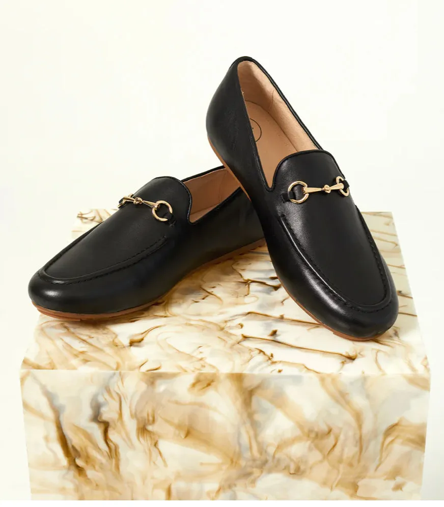 Linden Loafer- Black Leather - Size 38