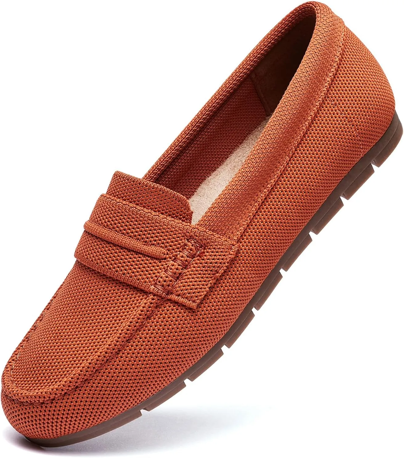 Loafers for Women Comfortable Dressy Casual Work Flats Lightweight & Breathable Slip On Walking Shoes Knit