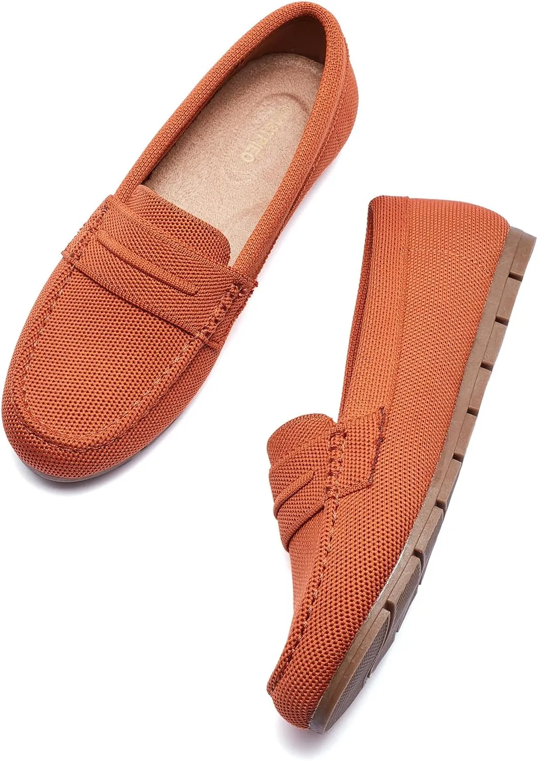 Loafers for Women Comfortable Dressy Casual Work Flats Lightweight & Breathable Slip On Walking Shoes Knit