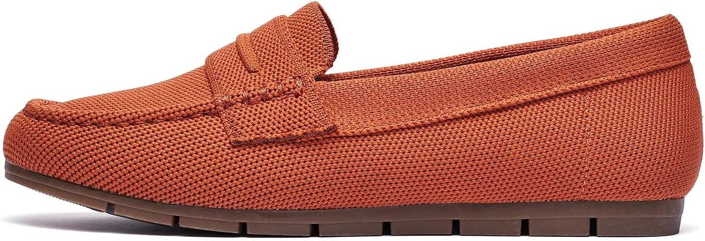 Loafers for Women Comfortable Dressy Casual Work Flats Lightweight & Breathable Slip On Walking Shoes Knit