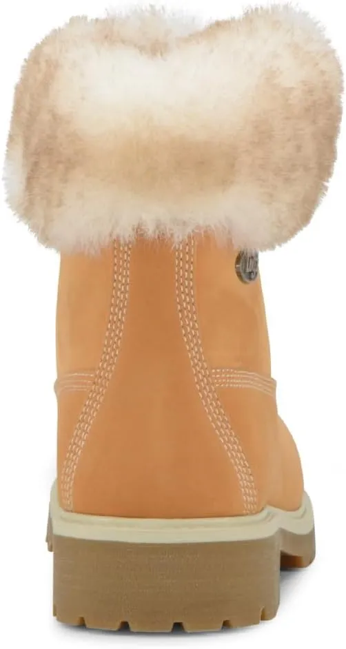 Lugz Women's Convoy Faux Fur Lace Up Boots Fashion