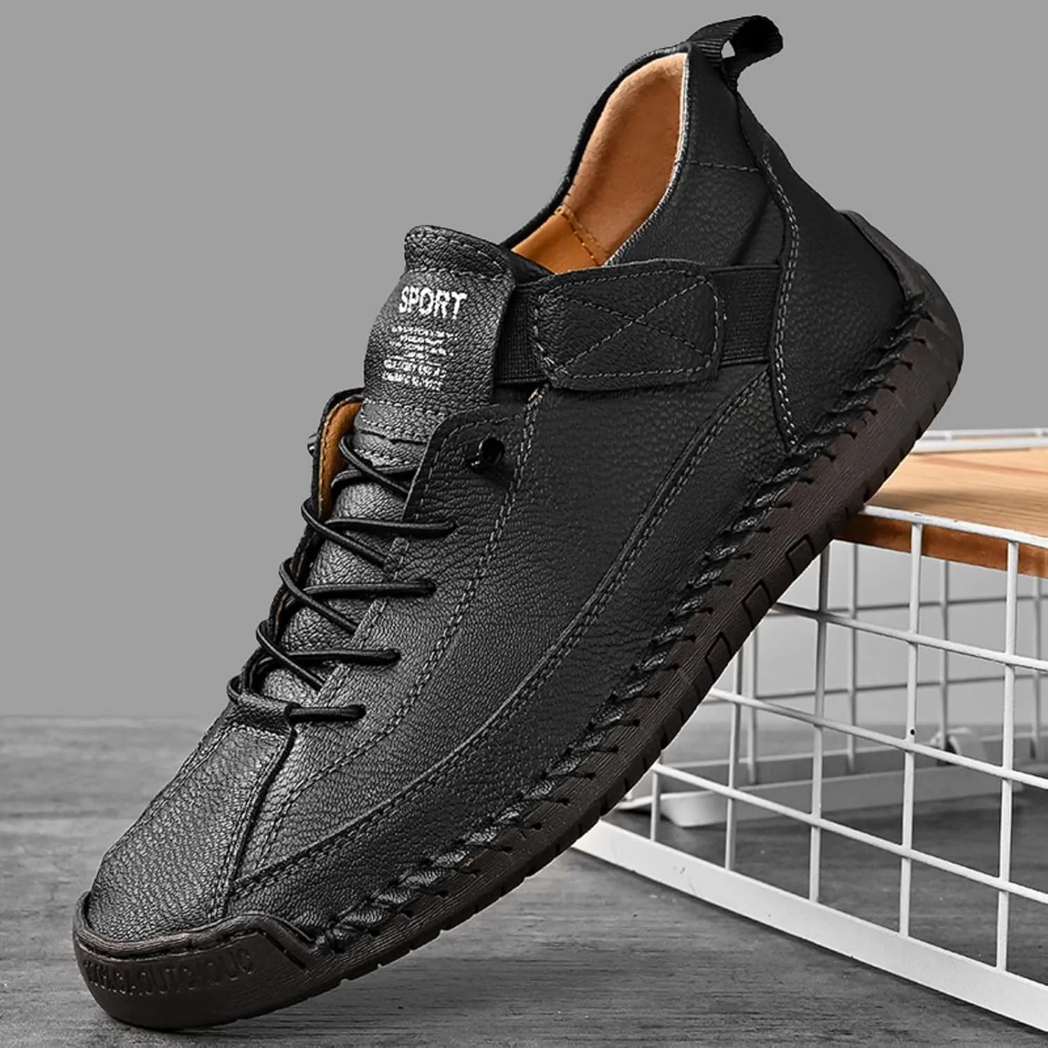 Mens Chukka Boots Non Slip Ankle Boots Loafers Casual Boots for Men Slip On Lightweight Dress Sneakers Handmade Fashion Sneakers Walking Driving Shoes