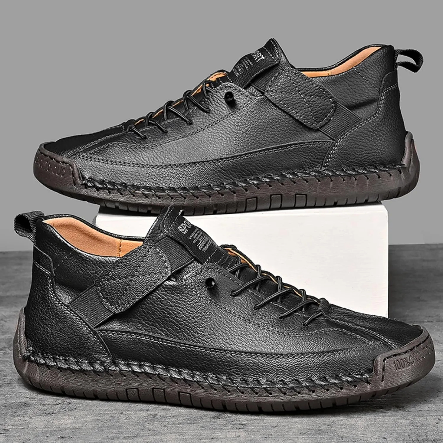 Mens Chukka Boots Non Slip Ankle Boots Loafers Casual Boots for Men Slip On Lightweight Dress Sneakers Handmade Fashion Sneakers Walking Driving Shoes