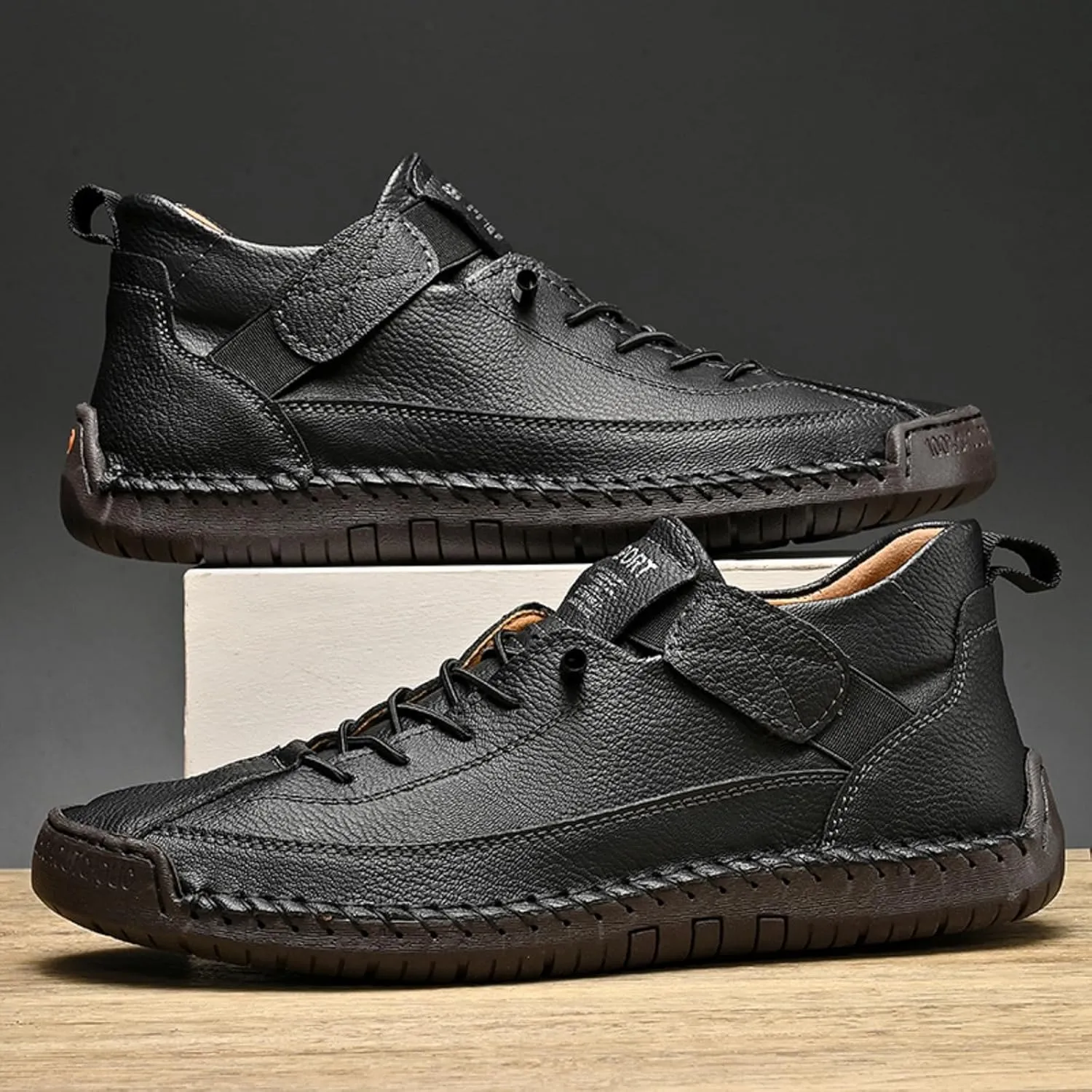 Mens Chukka Boots Non Slip Ankle Boots Loafers Casual Boots for Men Slip On Lightweight Dress Sneakers Handmade Fashion Sneakers Walking Driving Shoes