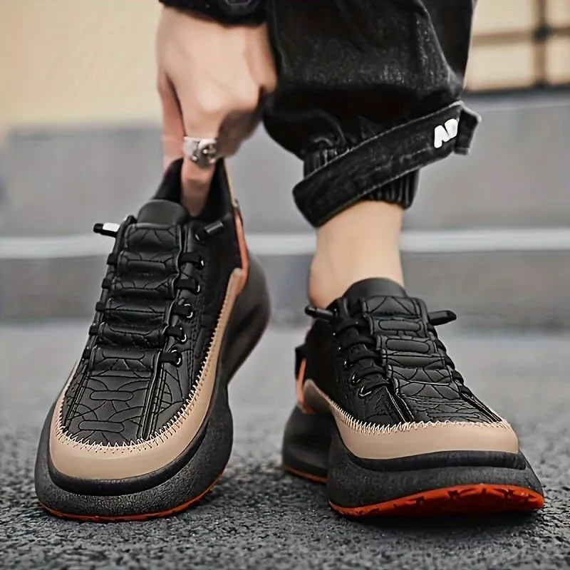 Men's Stylish Chunky Skate Shoes - Trendy Street Style with Comfy Non-Slip Soft Sole for Outdoor & Casual Wear