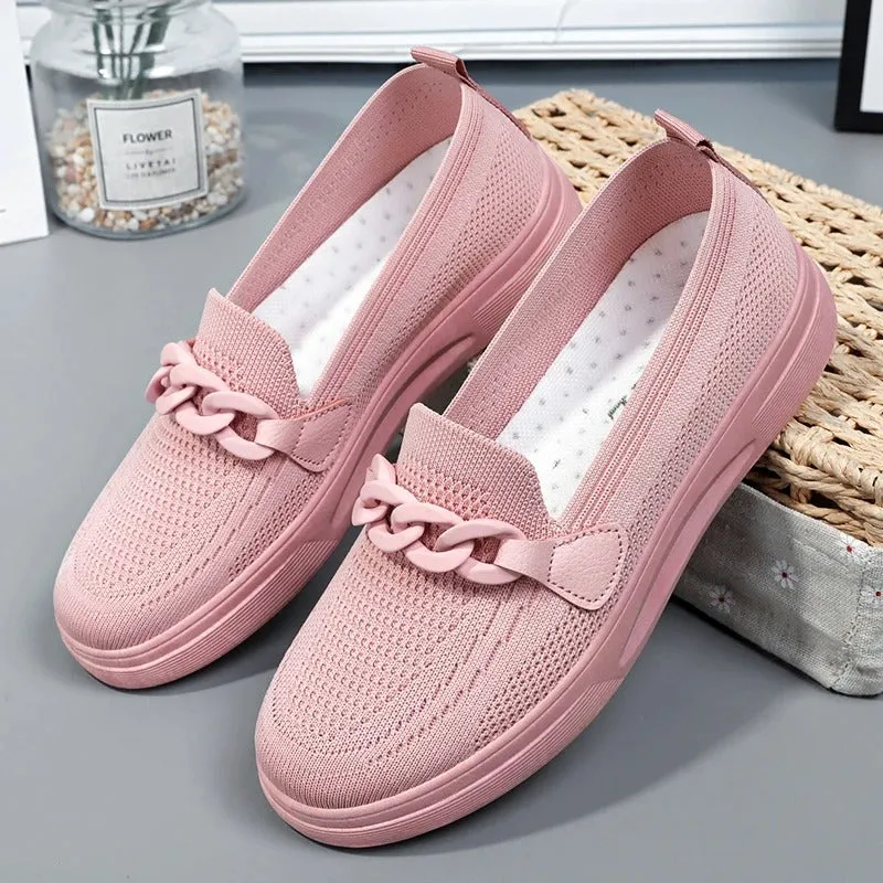 Meridian Glow - Elegant Flat Loafers For Women