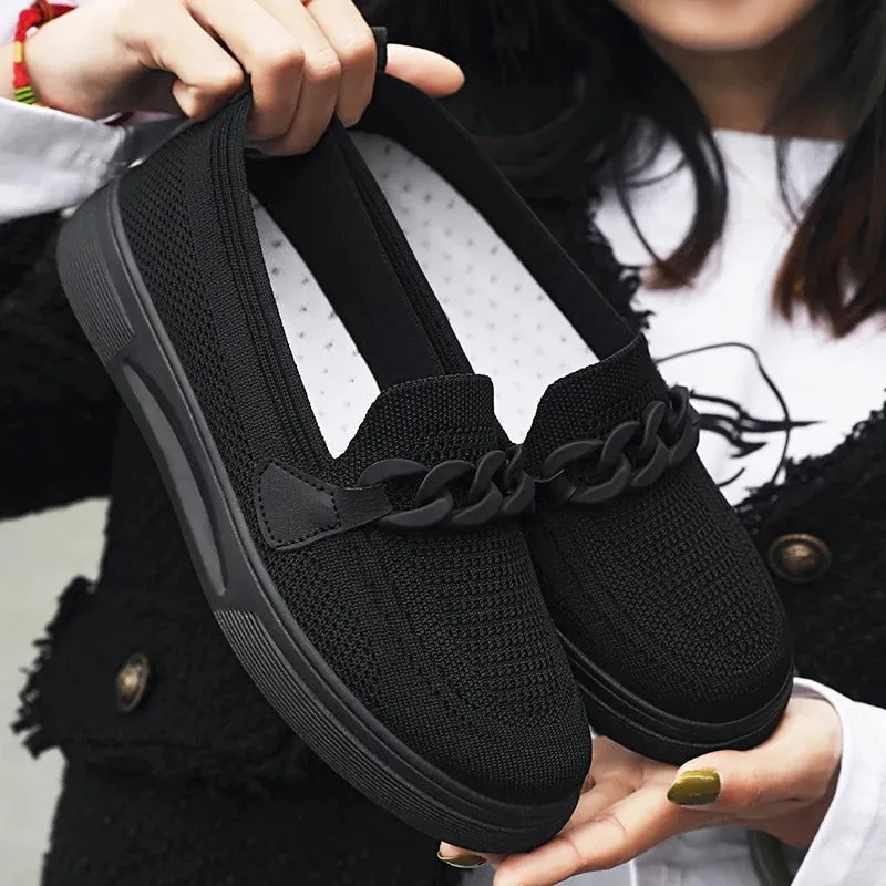 Meridian Glow - Elegant Flat Loafers For Women