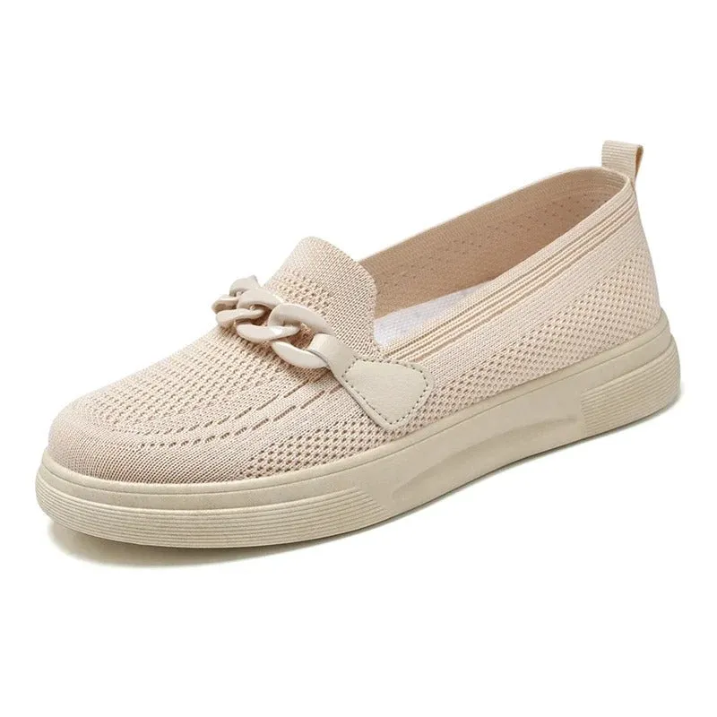 Meridian Glow - Elegant Flat Loafers For Women