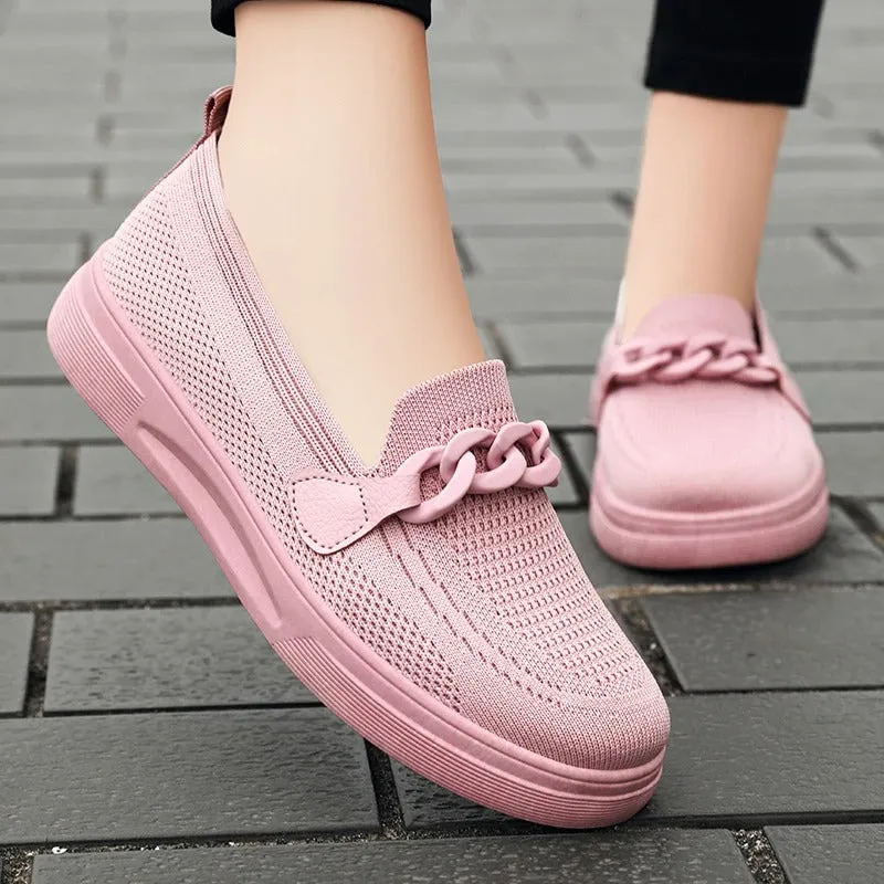 Meridian Glow - Elegant Flat Loafers For Women
