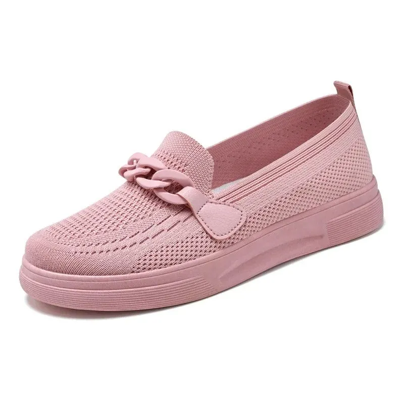Meridian Glow - Elegant Flat Loafers For Women