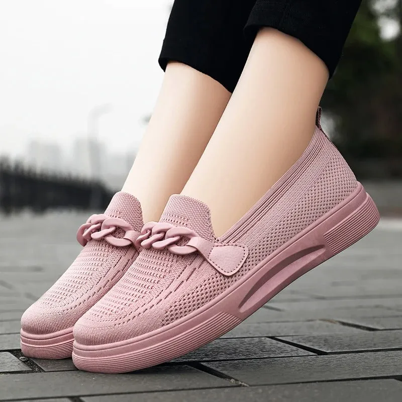 Meridian Glow - Elegant Flat Loafers For Women
