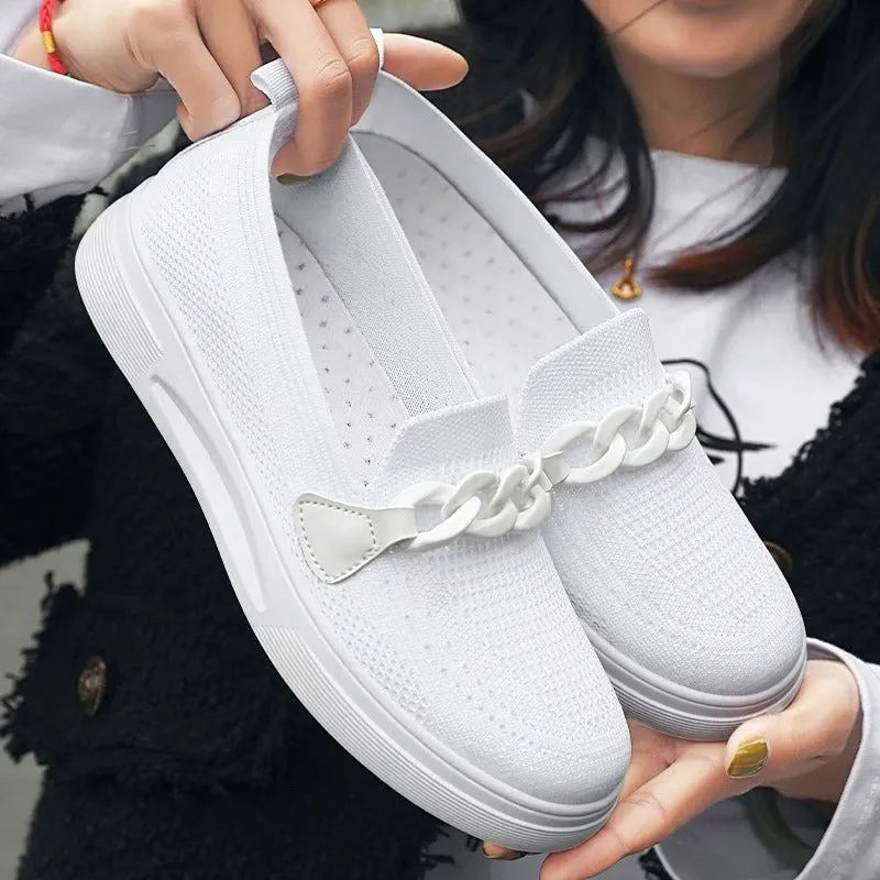 Meridian Glow - Elegant Flat Loafers For Women